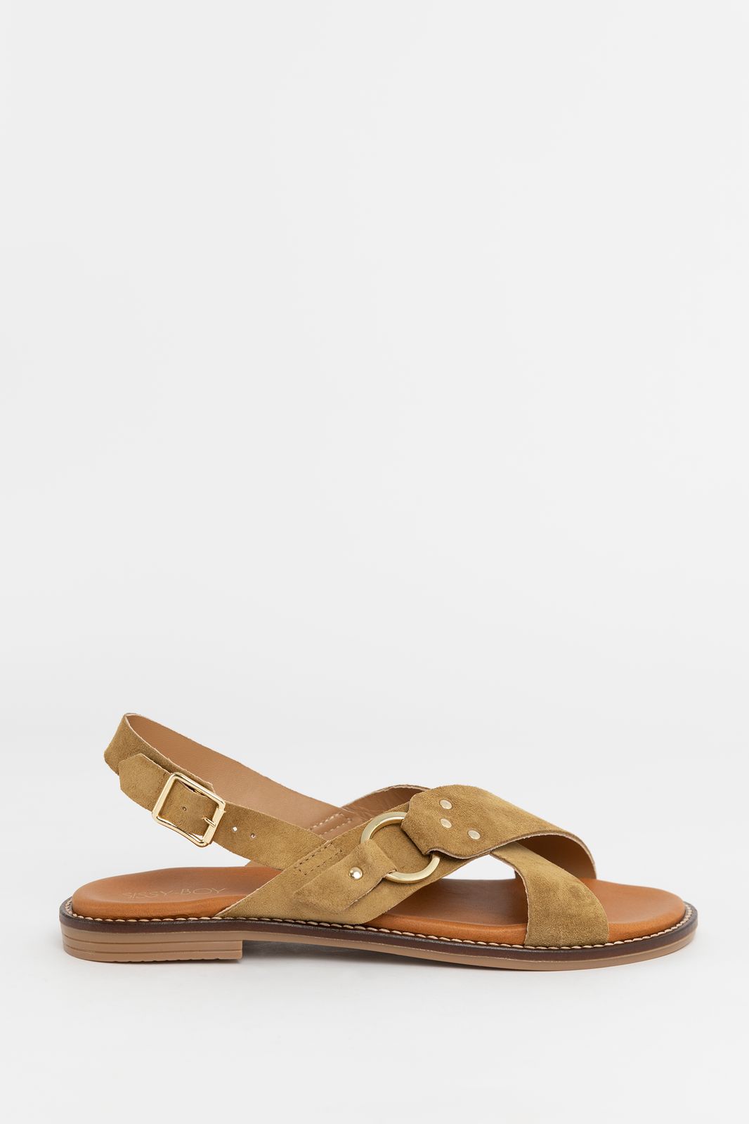 Groene suède sandalen