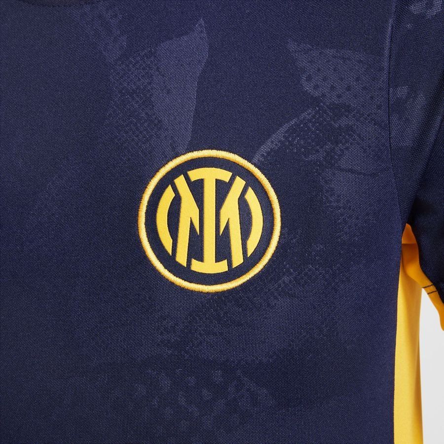Inter Milan T-shirt d'Entraînement Dri-FIT Academy Pro Avant-Match 3ème - Bleu/Jaune Doré/Bleu Enfant