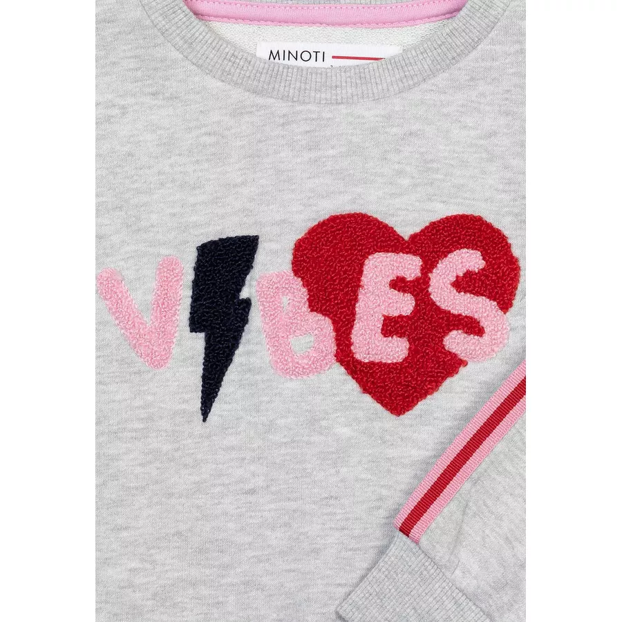 MINOTI Sweatshirt Vibes Hellgrau