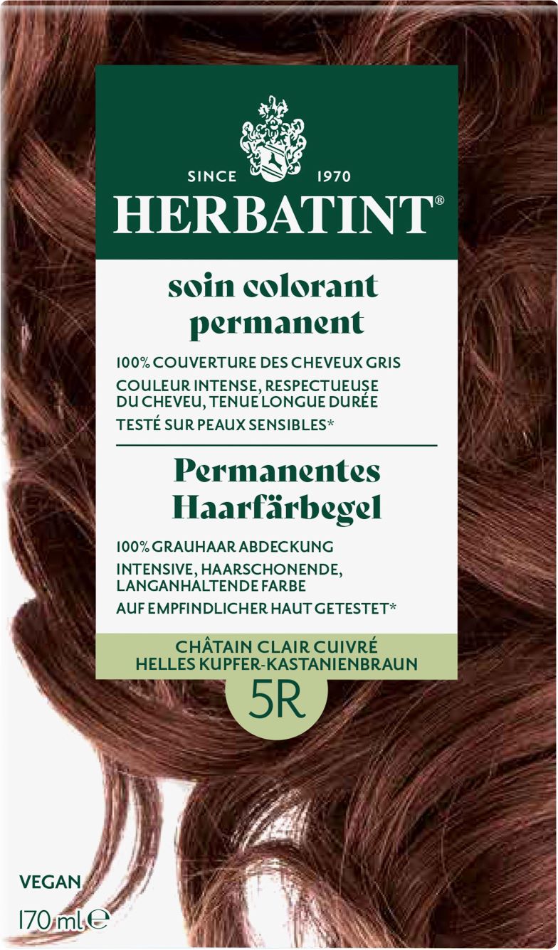 HERBATINT Haarfärbegel<br>170 ml, Flasche, Gel, 5R Helles Kupfer Kastanienbraun