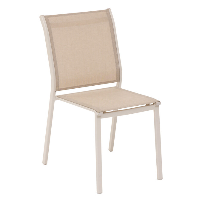 Ensemble table de jardin ÉVASION + 2 chaises empilables ESSENTIA Lin & Argile