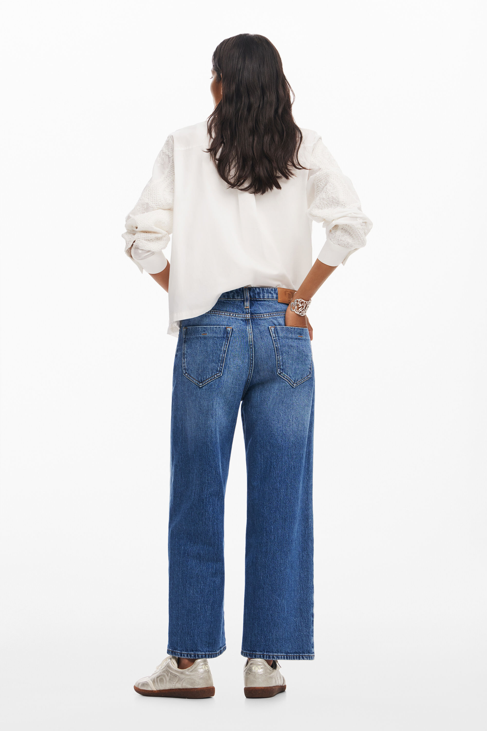 calça jeans culote