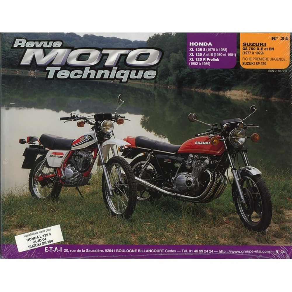 Etai - RMT 34 HONDA XL125 (1978 à 1989) et SUZUKI GS750 (1977 à 1979)