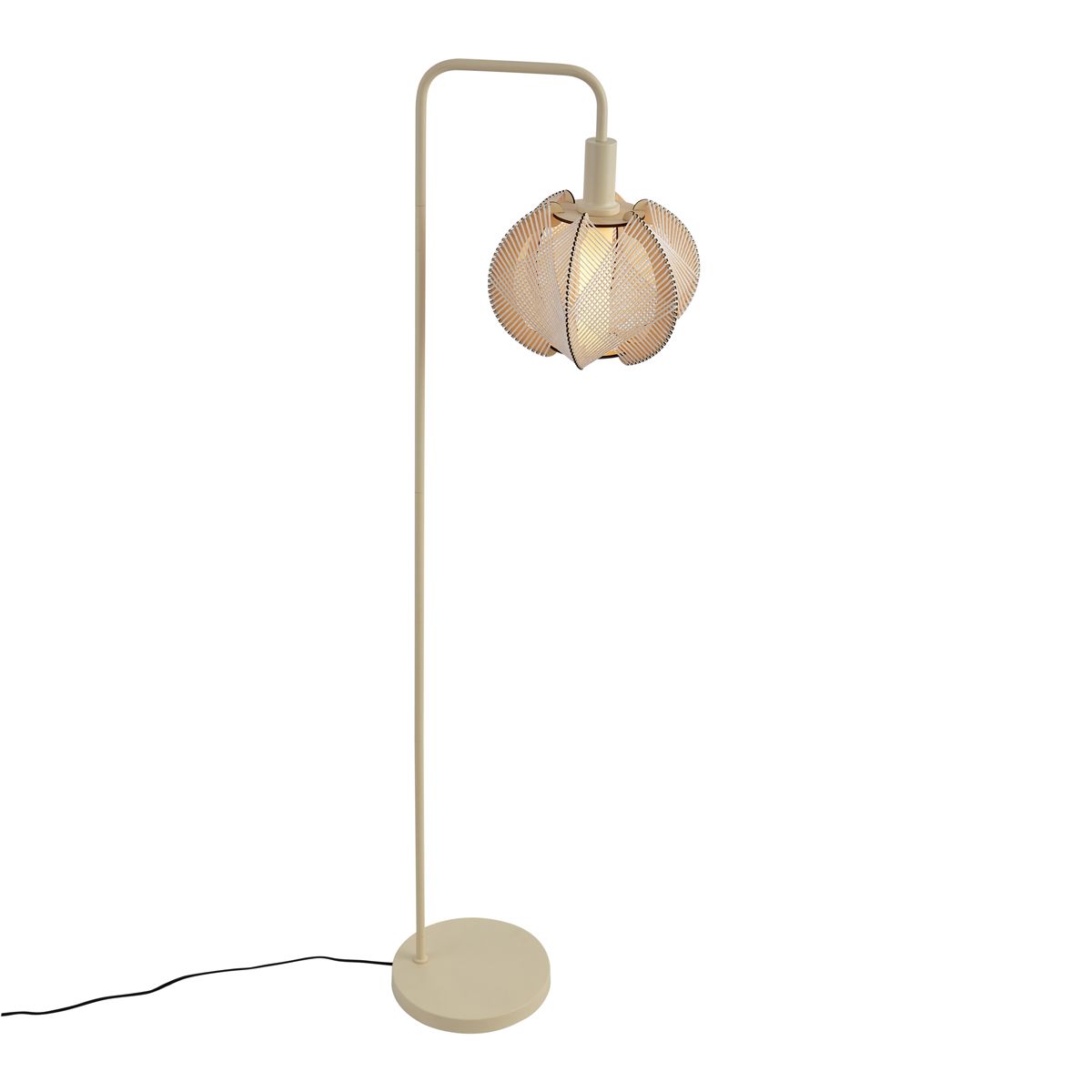 Japandi vloerlamp beige met kap - Gertie