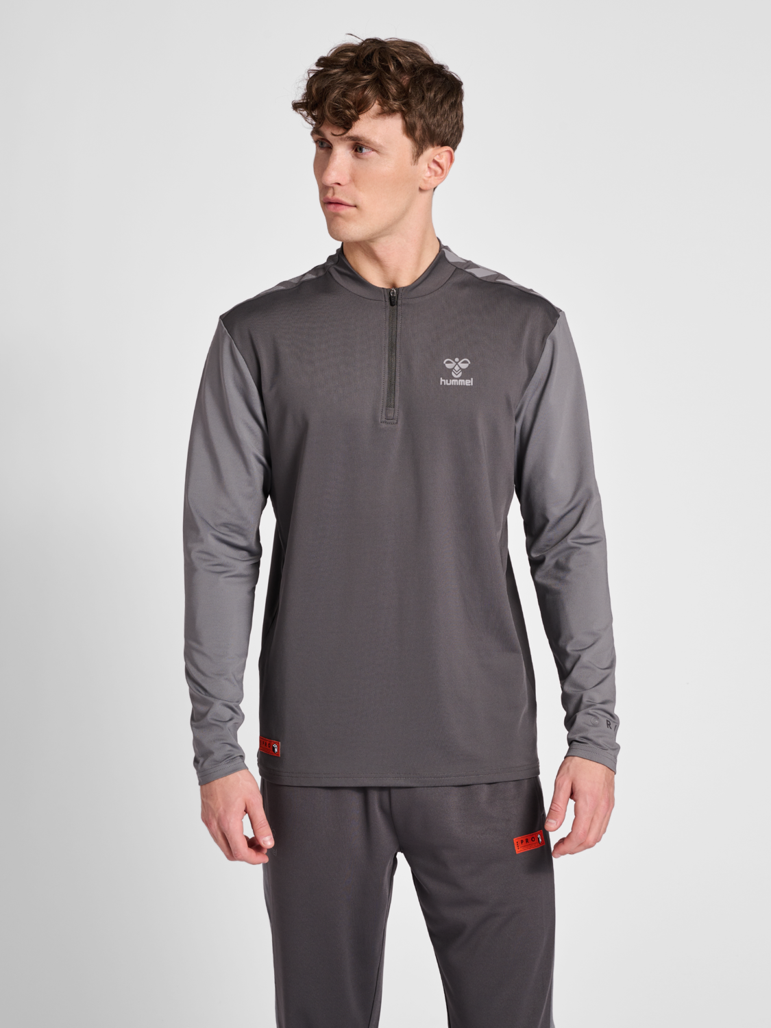 hmlPRO GRID HALF ZIP TRAINING L/S