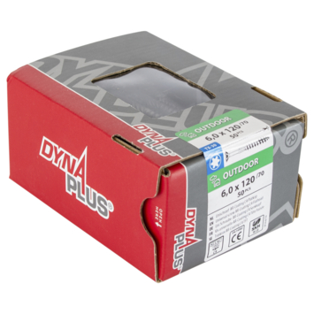 Dynaplus Schroef universeel platkop AR-coating TX-30 6.0x120 50 stuks