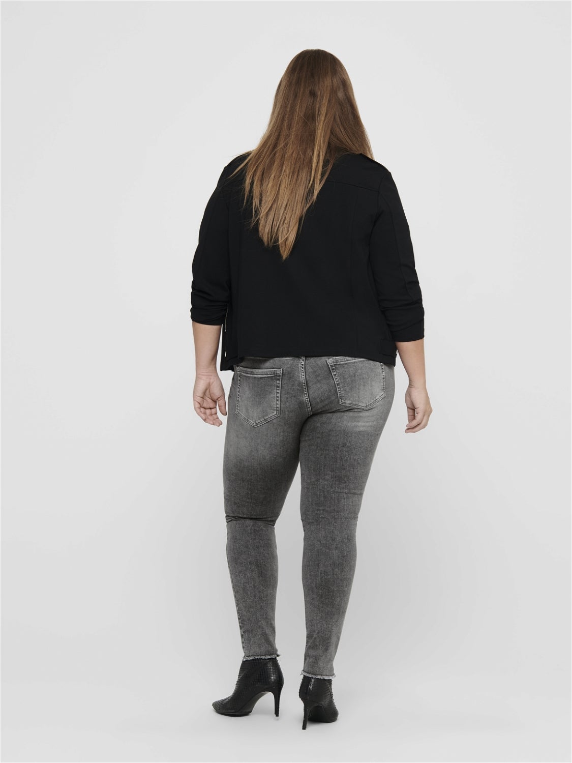 CARWILLY Mittlere Taille Skinny Fit Jeans Grey Denim