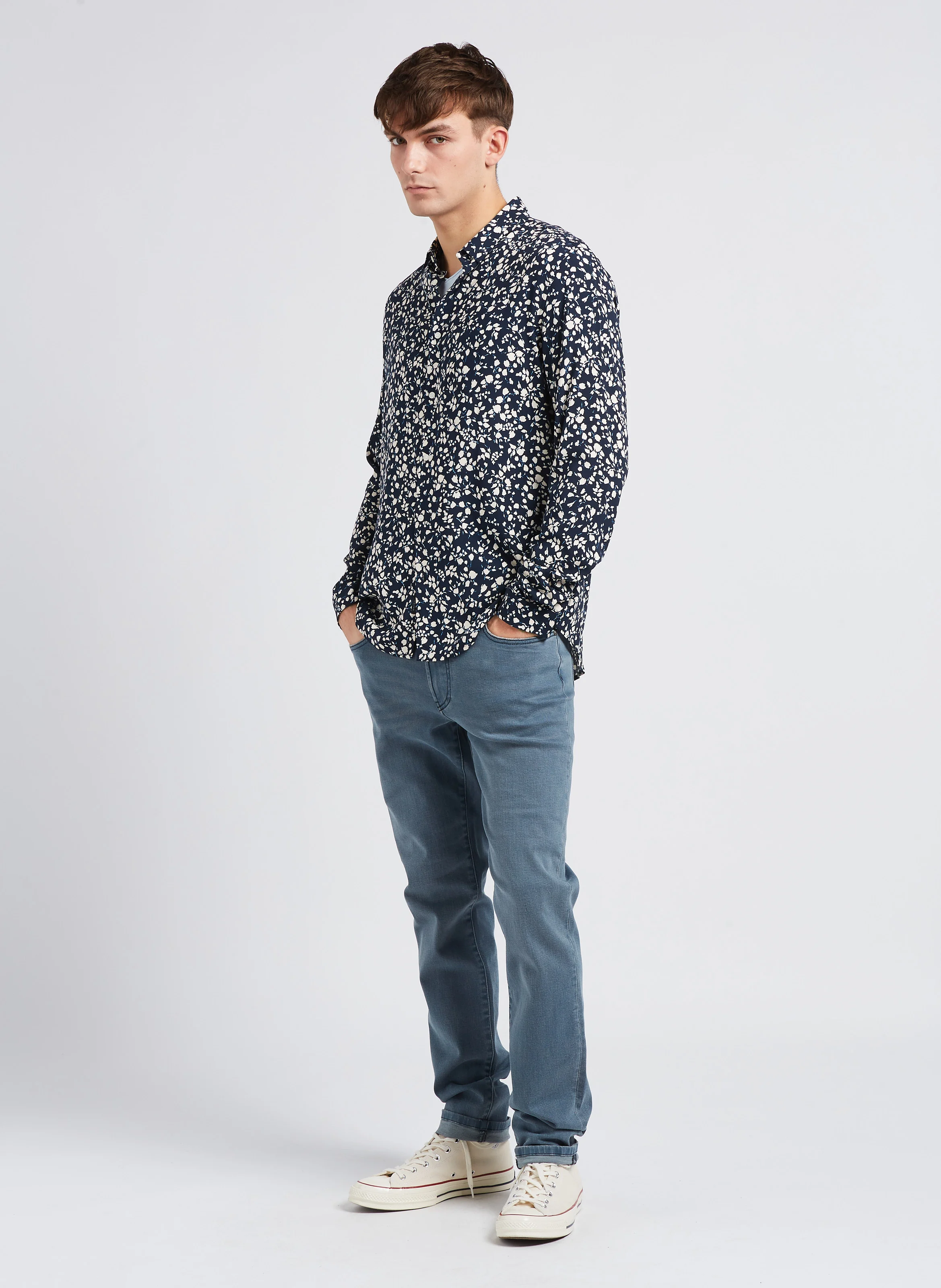 Jean slim en coton bio stretch| Bleu