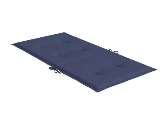 Coussins de chaise à dossier bas lot de 4 bleu marine tissu