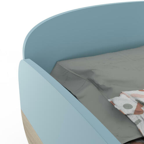 Lit bébé 70x140cm Evolutif FIRMIANA Bleu Orage - CBA Meubles