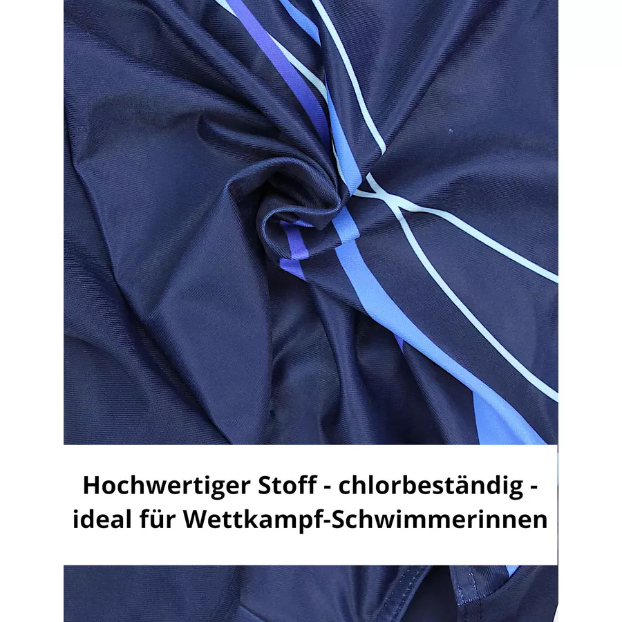 Aquarti Mädchen Badeanzug Chlorresistent Muscleback Wassersport blaulila