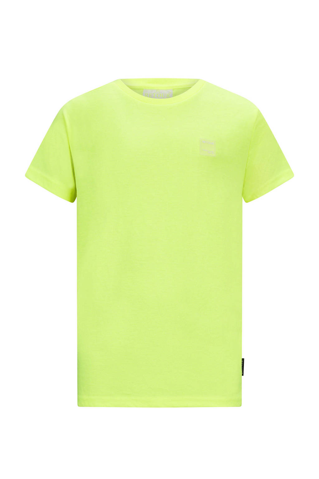 Retour Jeans T-shirt Chiel met backprint neongeel