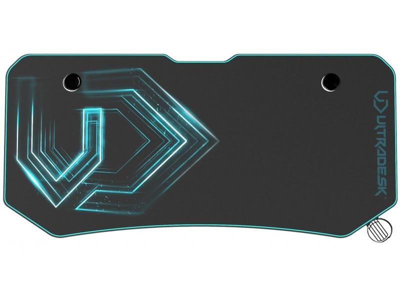 Ultradesk Gaming Tisch Frag XXL Blau Stabiler Gaming-Tisch für bis zu drei Monitore
