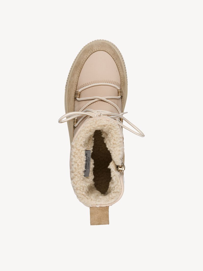 Enkellaarsje - beige warme voering