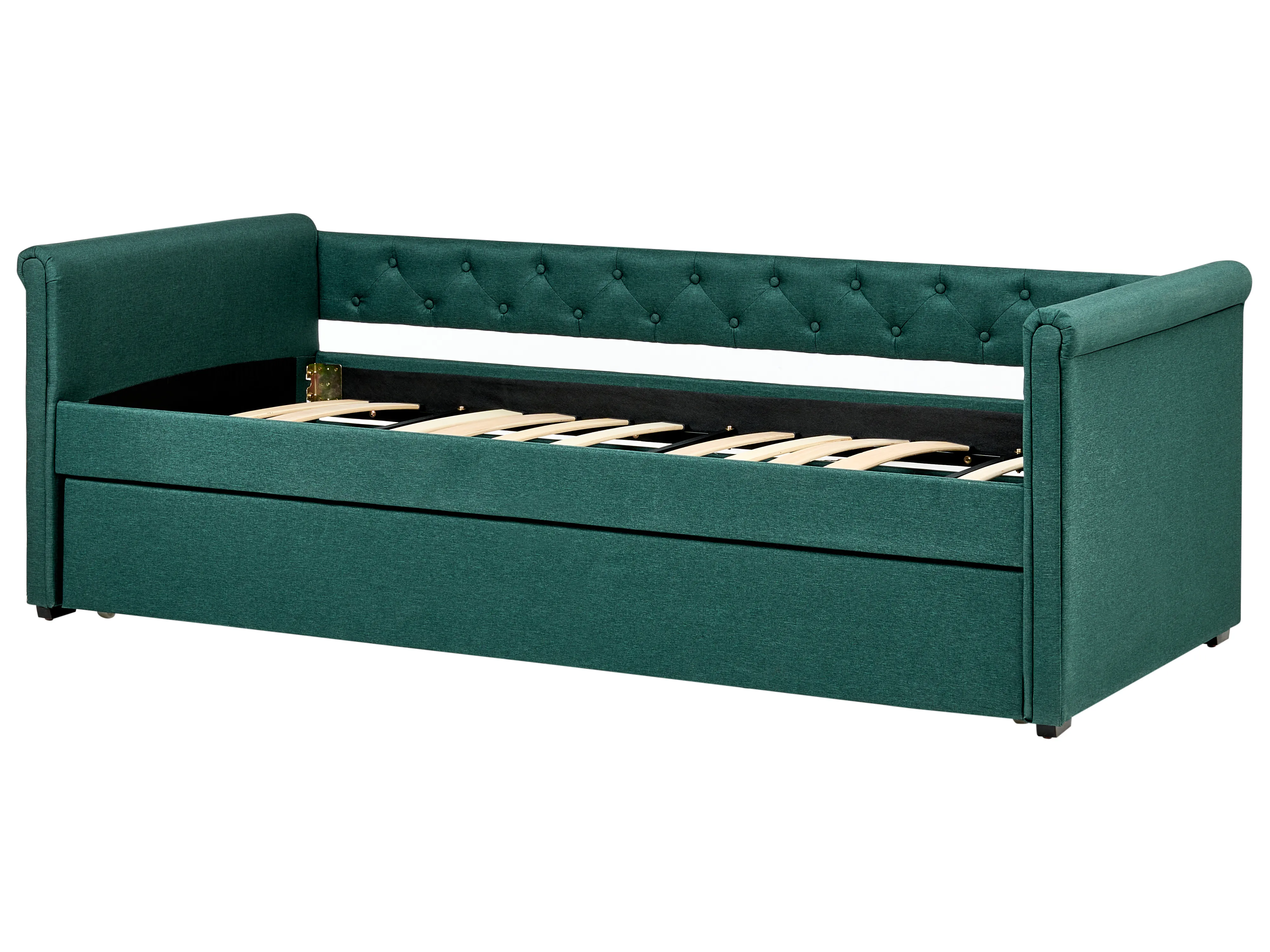 Onderschuifbed Stof LIBOURNE 90 x 200 cm Donkergroen
