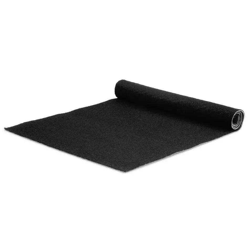 Tapijt loper Torrance - Breedte 200 cm - 2 mm dik - Zwart