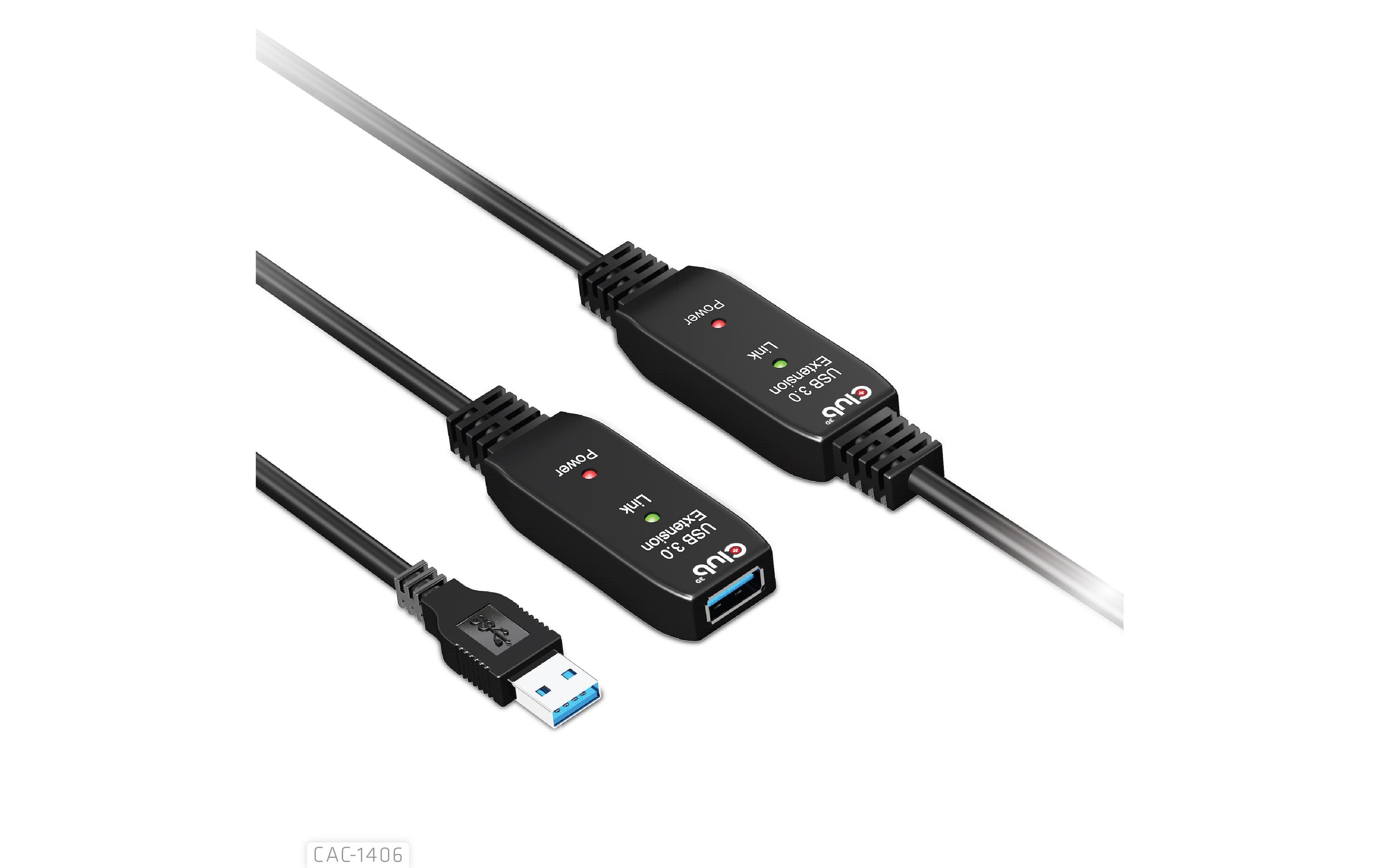USB 3.2 Gen.1-Verlängerungskabel USB A - USB A 15 mAktives USB 3.2 Gen1 Verlängerungskabel