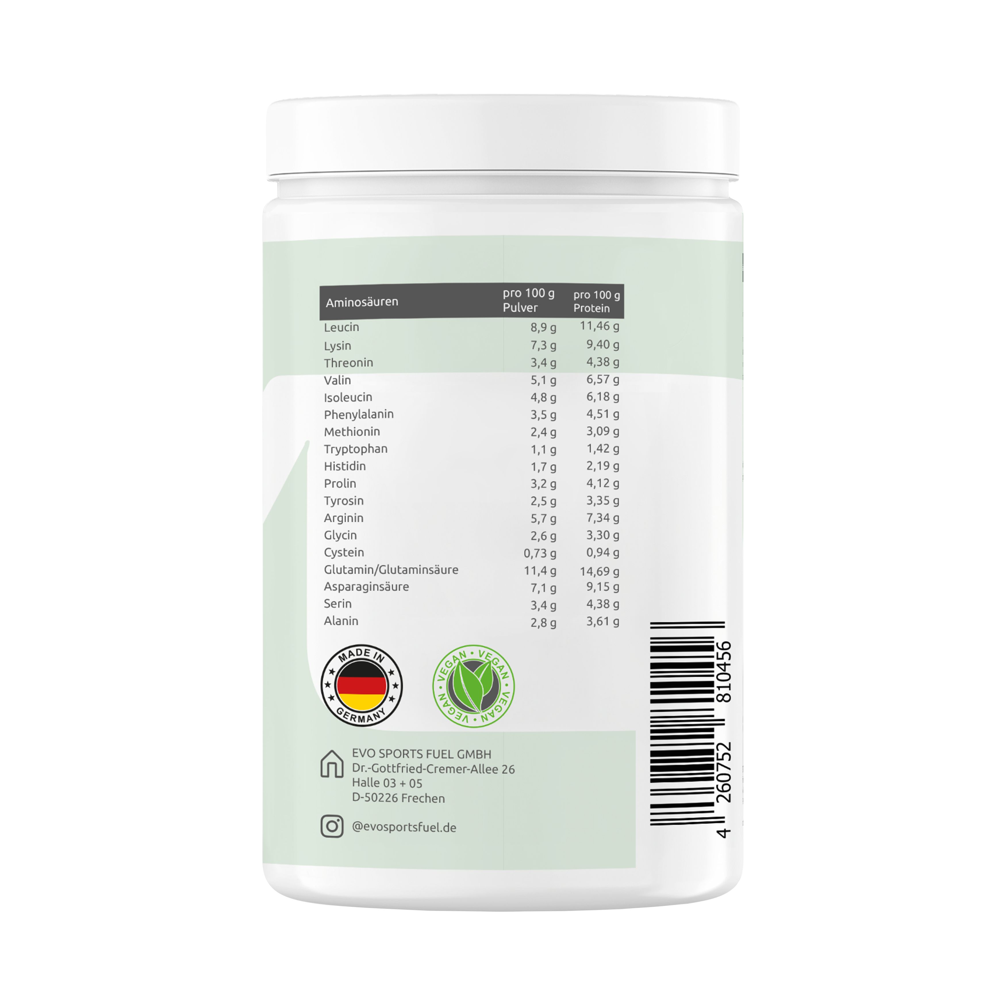 EVO Vegan Whey Protein Schoko
