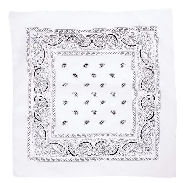 Bandana, mønstret - Hvit