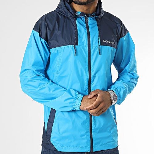 Coupe-vent Zippé Capuche Flash Challenger Bleu Clair Bleu Marine