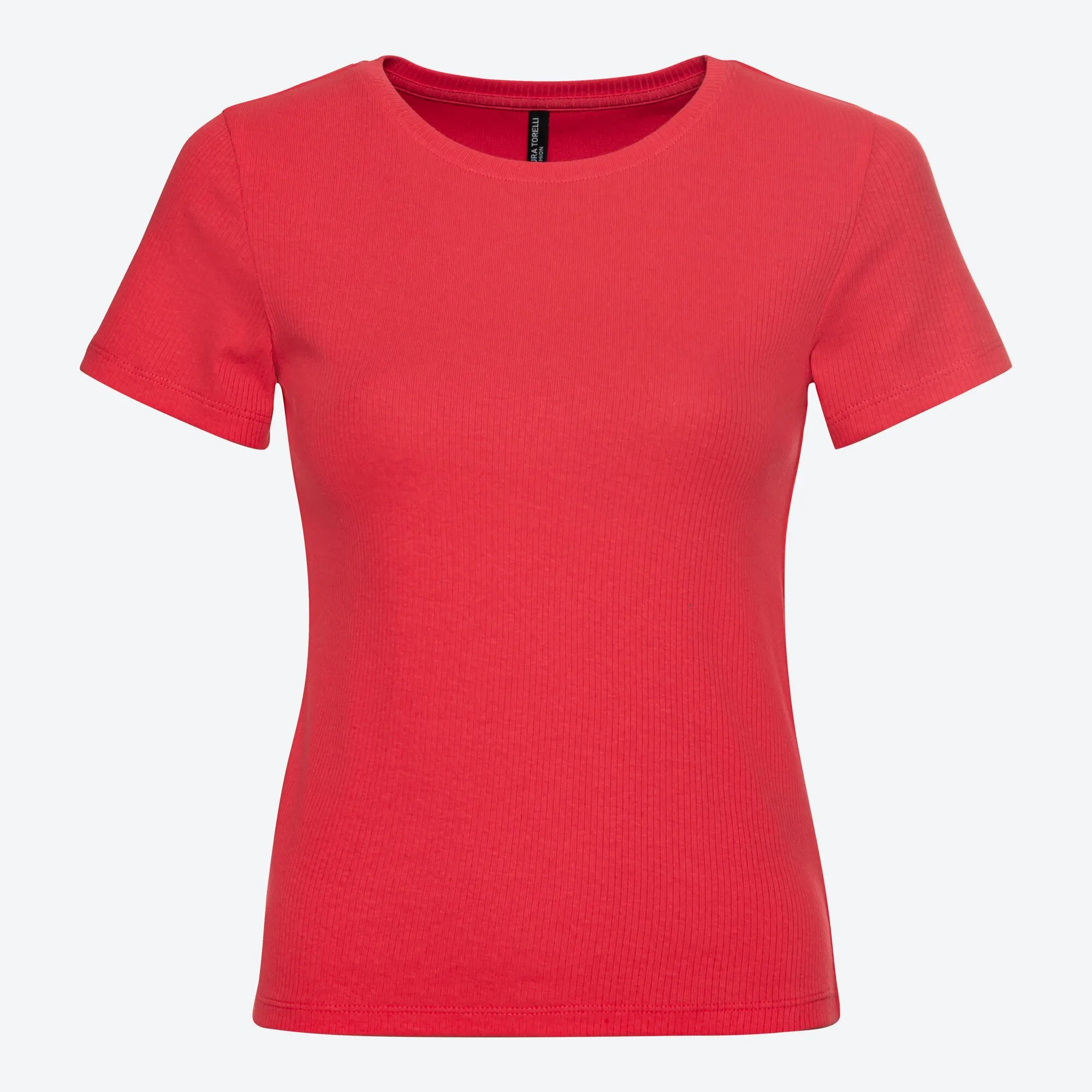 Damen-T-Shirt mit Ripp-Struktur