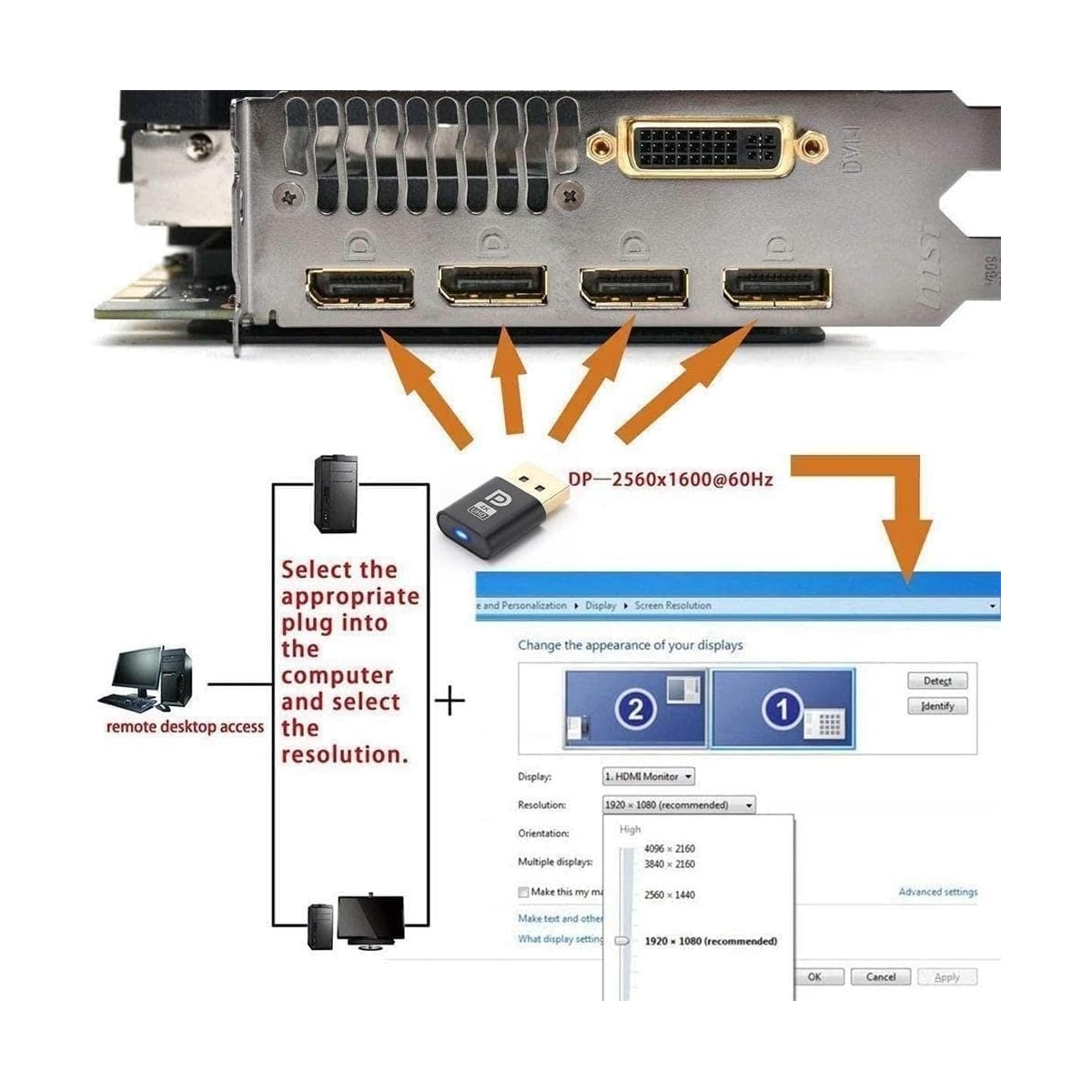 NÖRDIC Dummy Plug DisplayPort 4K Display Emulator