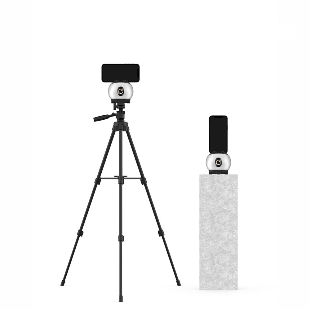 Rotierende 360° Smart Gimbal Selfie Kamera mit Smartphone und Stativ Halter   Automatischer Gesichtsverfolgung - Weiss