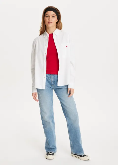 Oversized blouse wit (WIT)