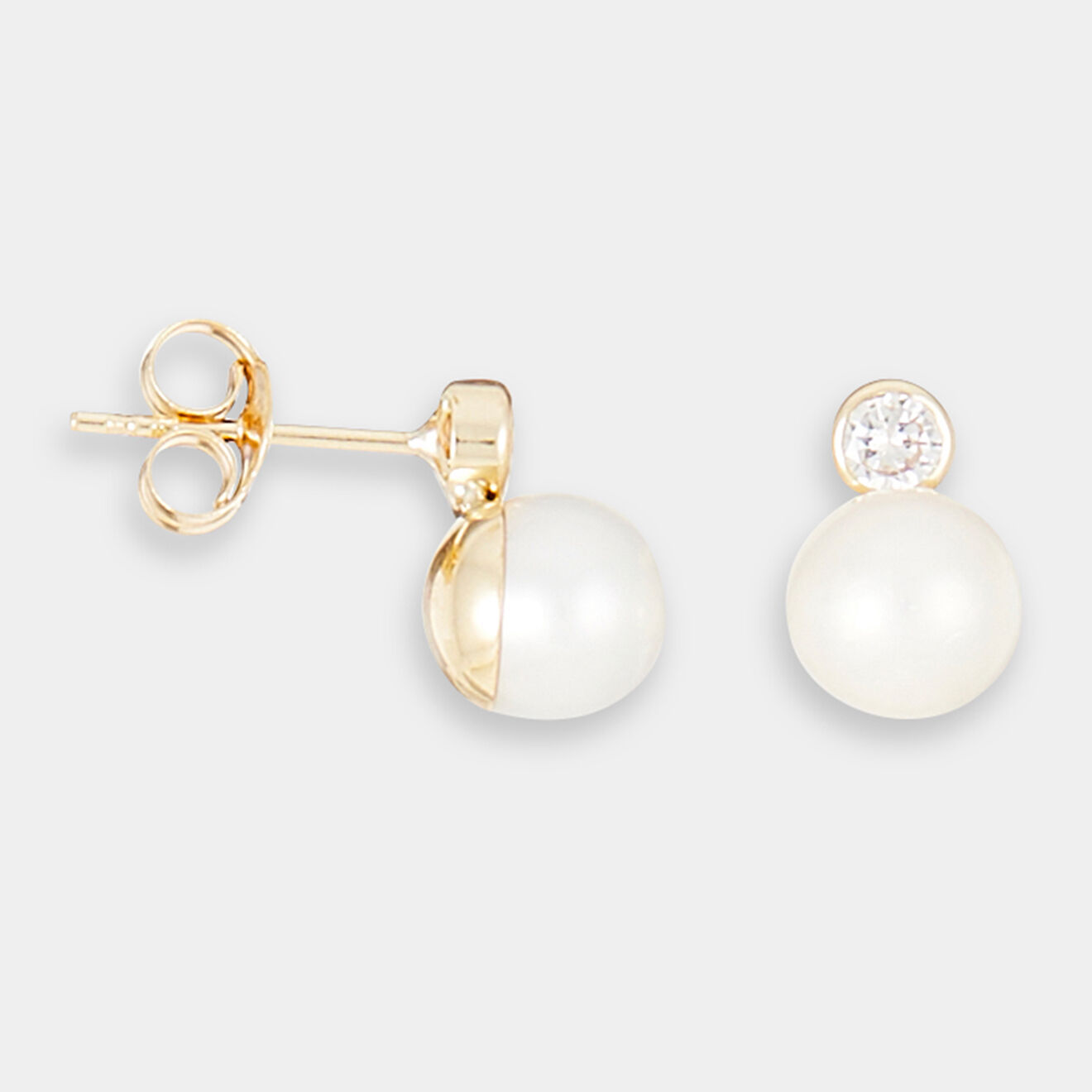 L'Or by Diamanta Boucles d'oreilles Alpas Perles or jaune