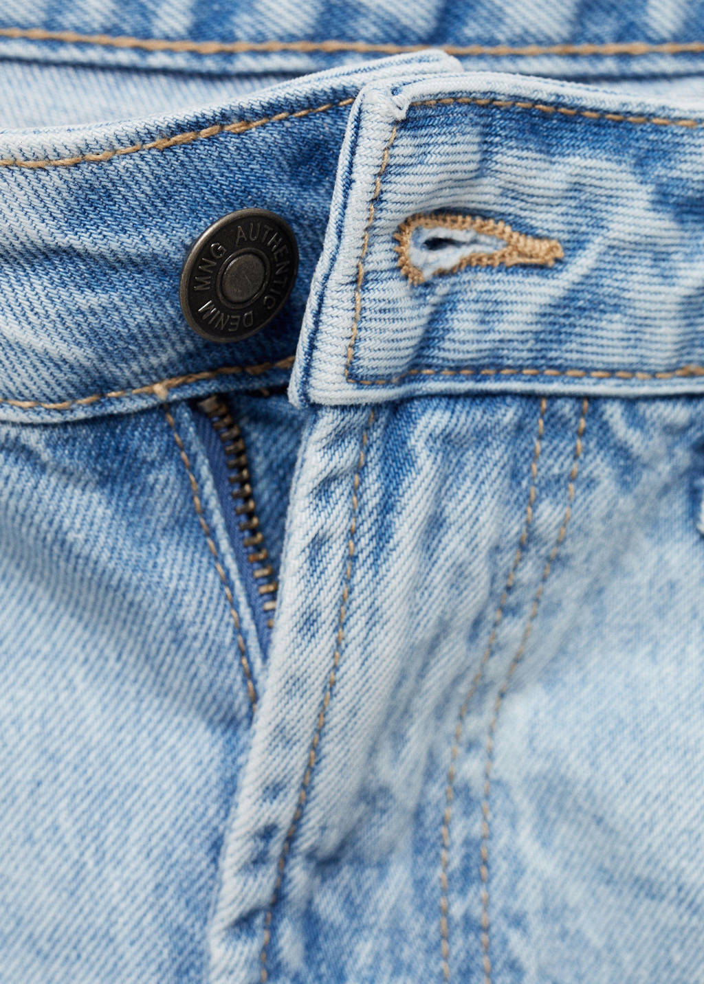 MANGO TEEN loose fit jeans changeant blauw