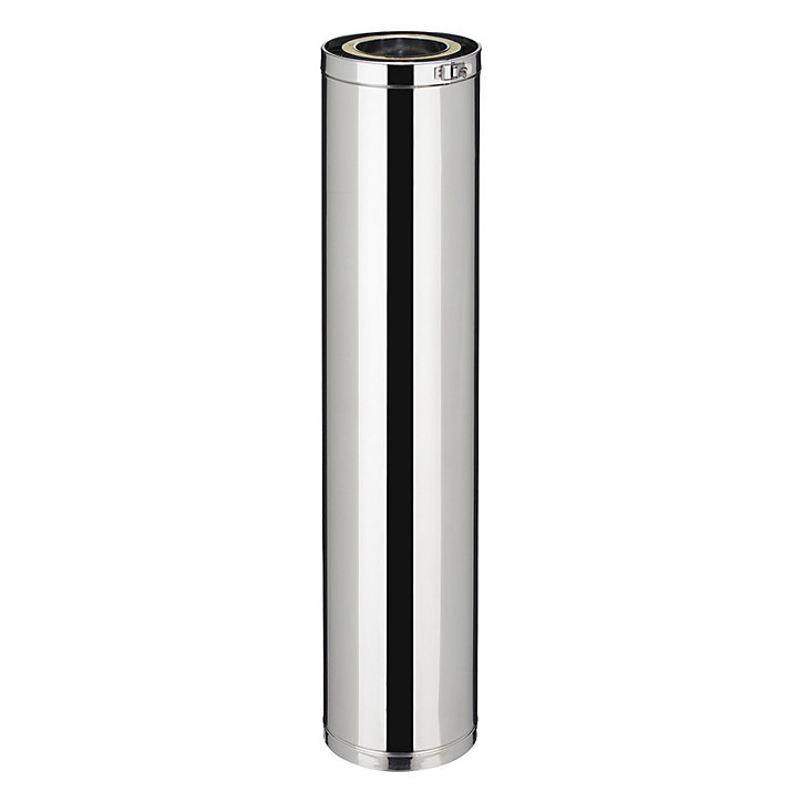Elément droit Therminox ø150 mm noir, 1,2 m Poujoulat