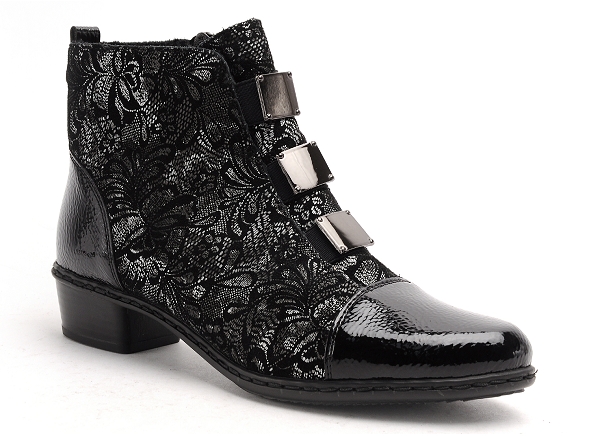 Rieker boots bottine plates femme y07c9 noir