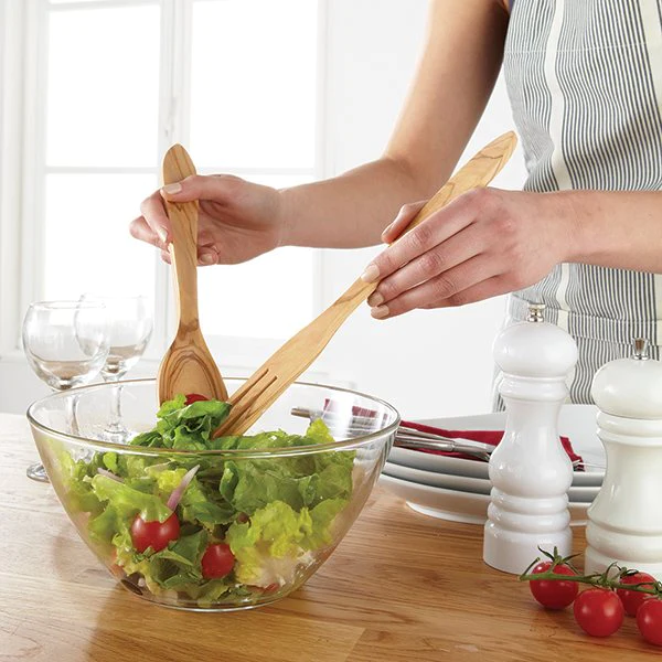 Couverts à salade en bois d'olivier Jean Dubost