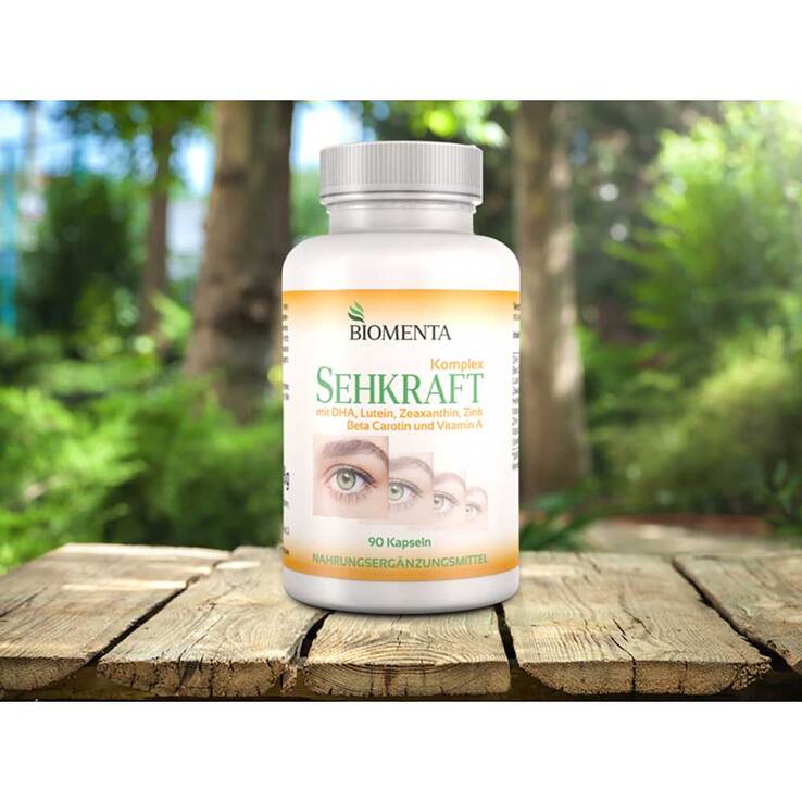 Biomenta Sehkraft Kompl.DHA Lutein Zeaxanthin Kapseln , 90 St