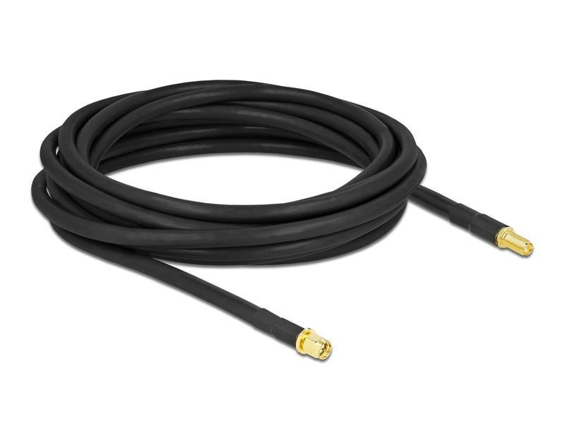 Delock Antennenkabel LTE/5G, LMR/CFD300 SMA zu SMA, 5 m Antennenkabel SMA Stecker zu SMA Buchse LMR/CFD300 5 m low loss