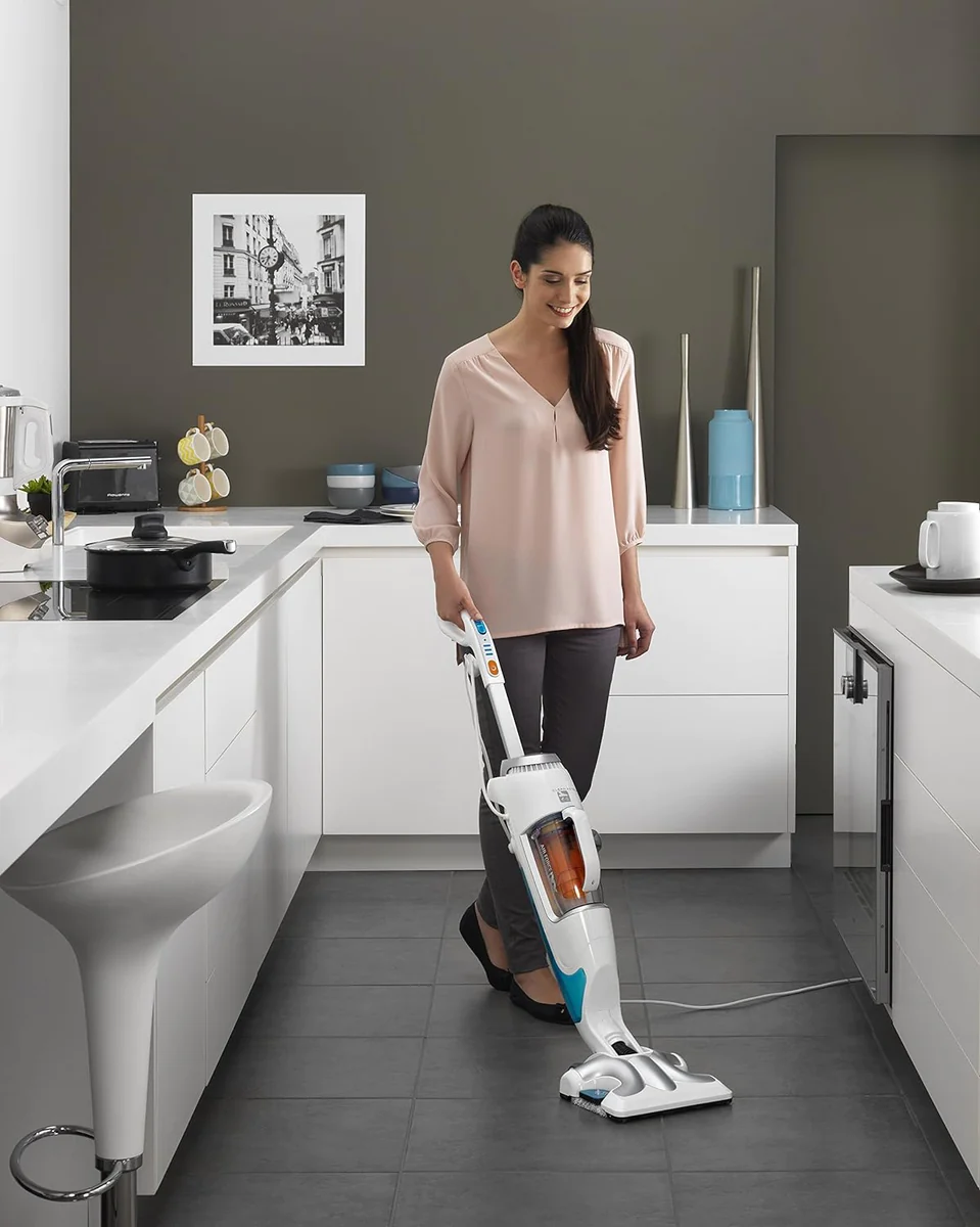 Aspirateur balai 2 en 1 sans sac de 0,4L 1700W bleu blanc Rowenta