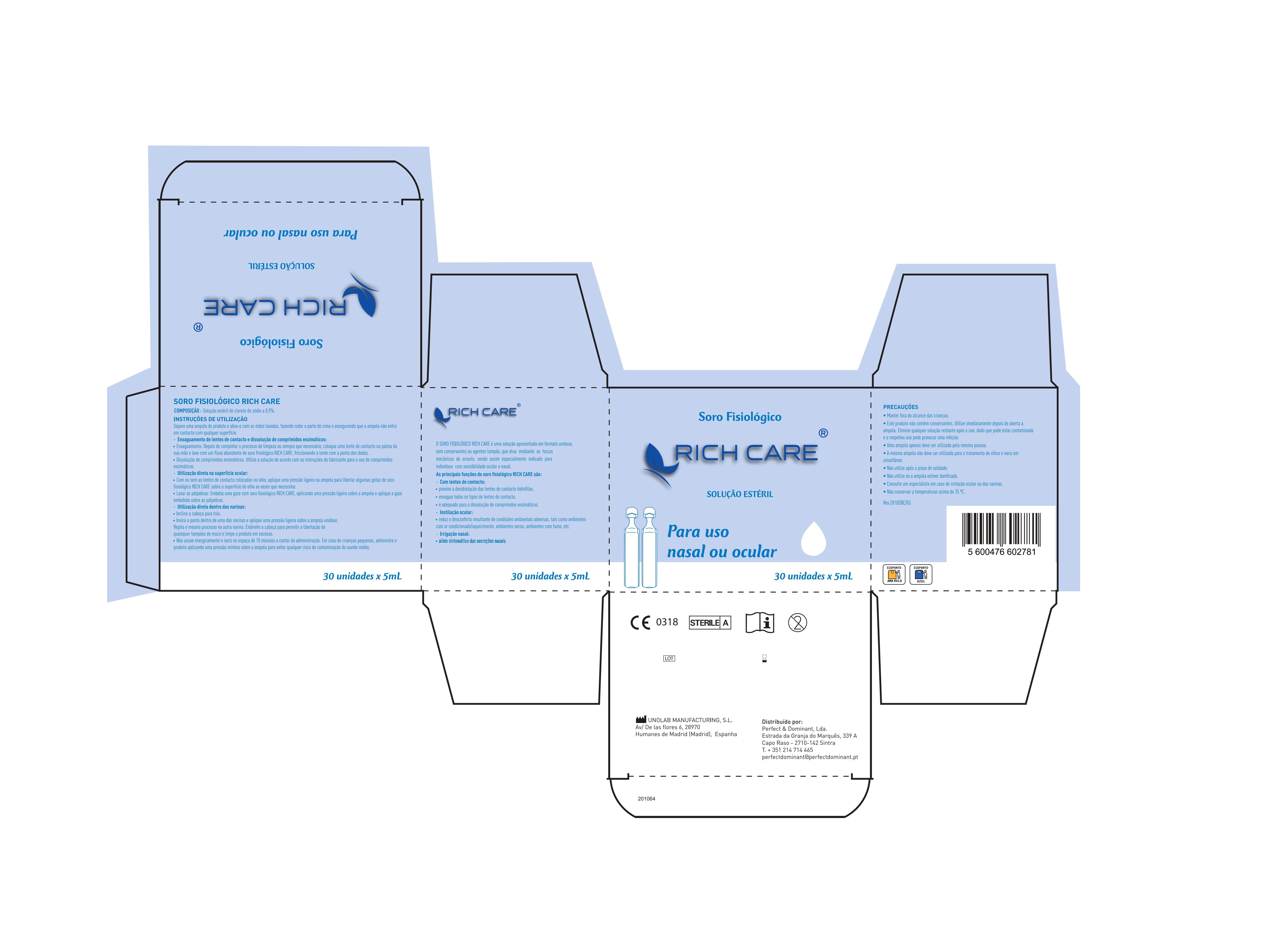SORO FISIOLÓGICO RICH CARE UNIDOSES 30X5ML