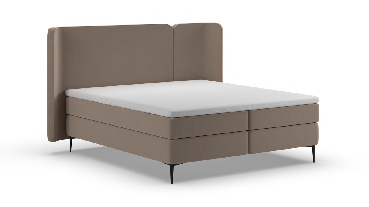 Boxspring Mesa - Soft suede liver