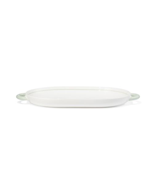 bol avec oreilles 30x20cm Tablemates new bone blanc avec vert