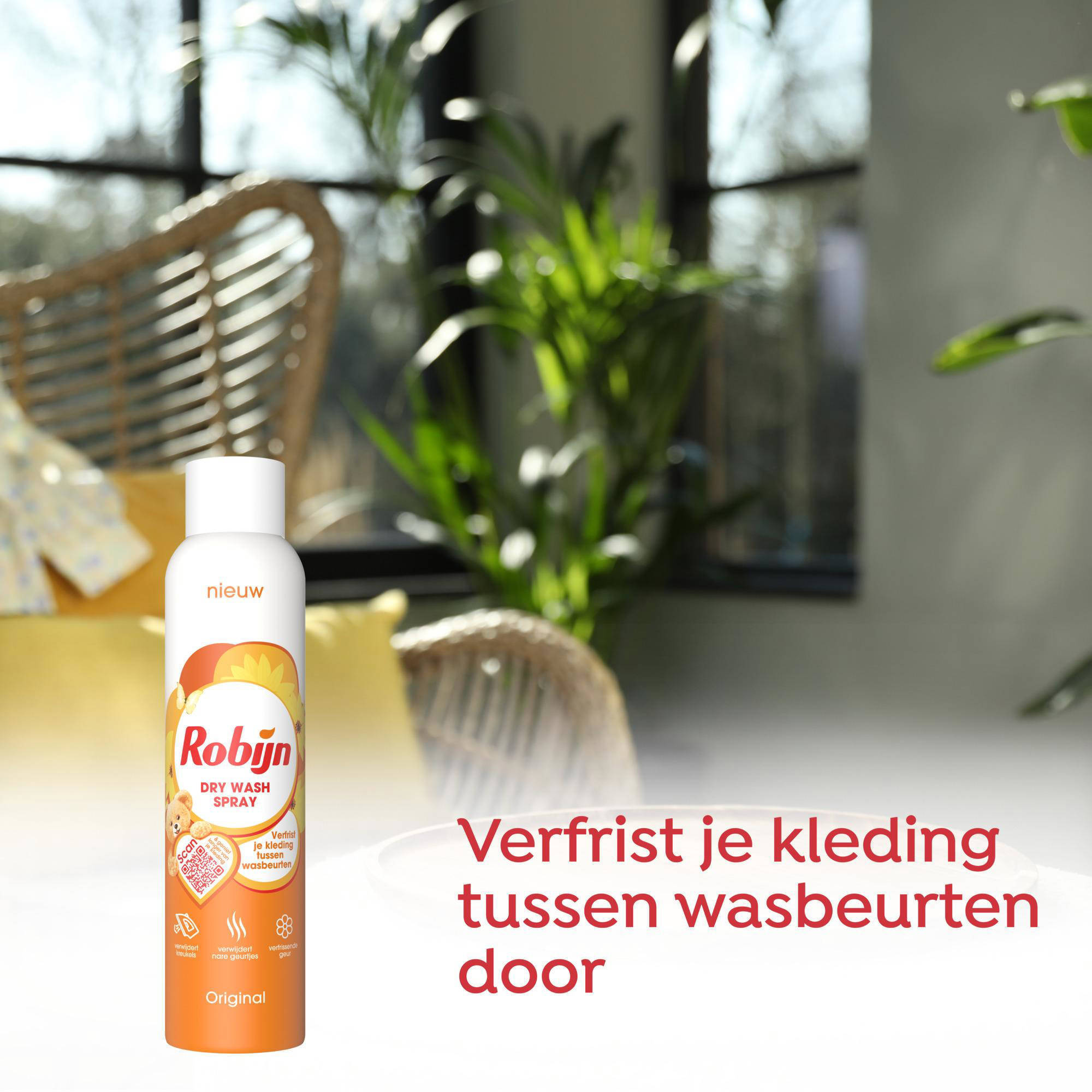 Robijn dry wash spray Original - 6 x 200 ml