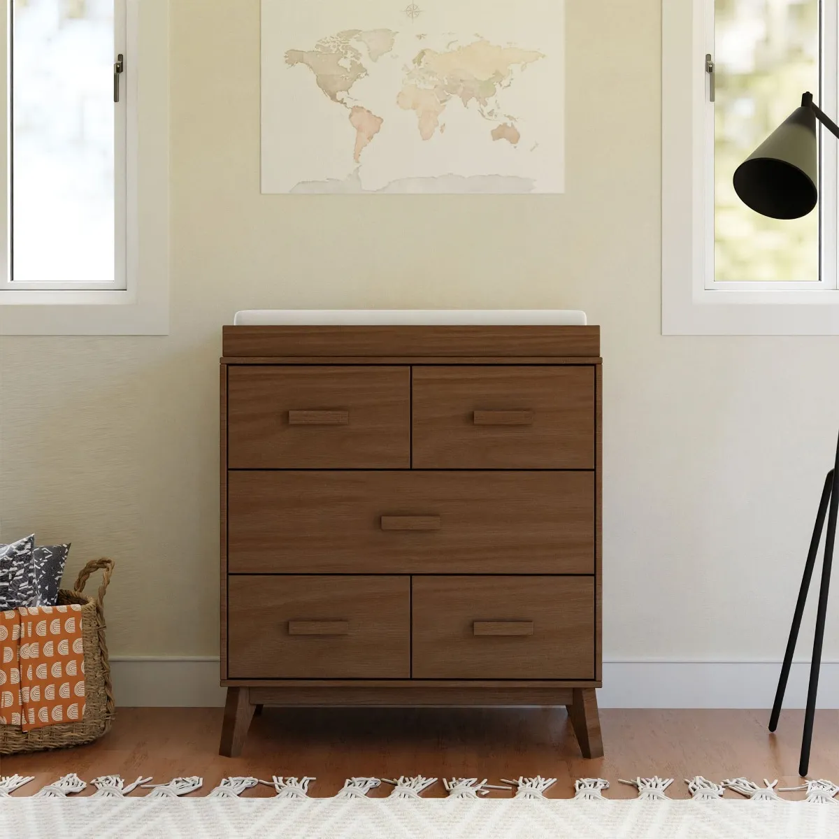 Babyletto Meuble à Langer 3 Tiroirs Scoot - Noyer