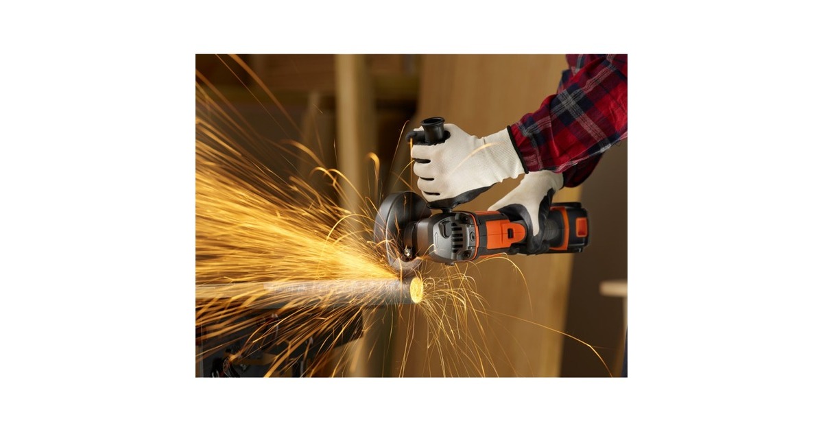 BLACK+DECKERHaakse slijper 18V 125 mm BCG720N  (Oranje/zwart, Accu en oplader niet inbegrepen)
