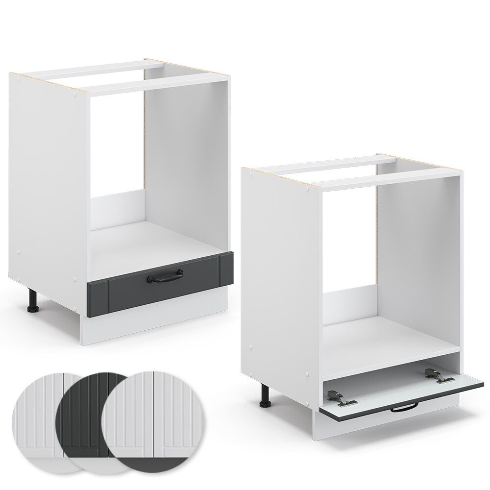 Vicco Herdumbauschrank 60 cm FAME Line Küchenschrank Küchenzeile Landhaus Anthrazit