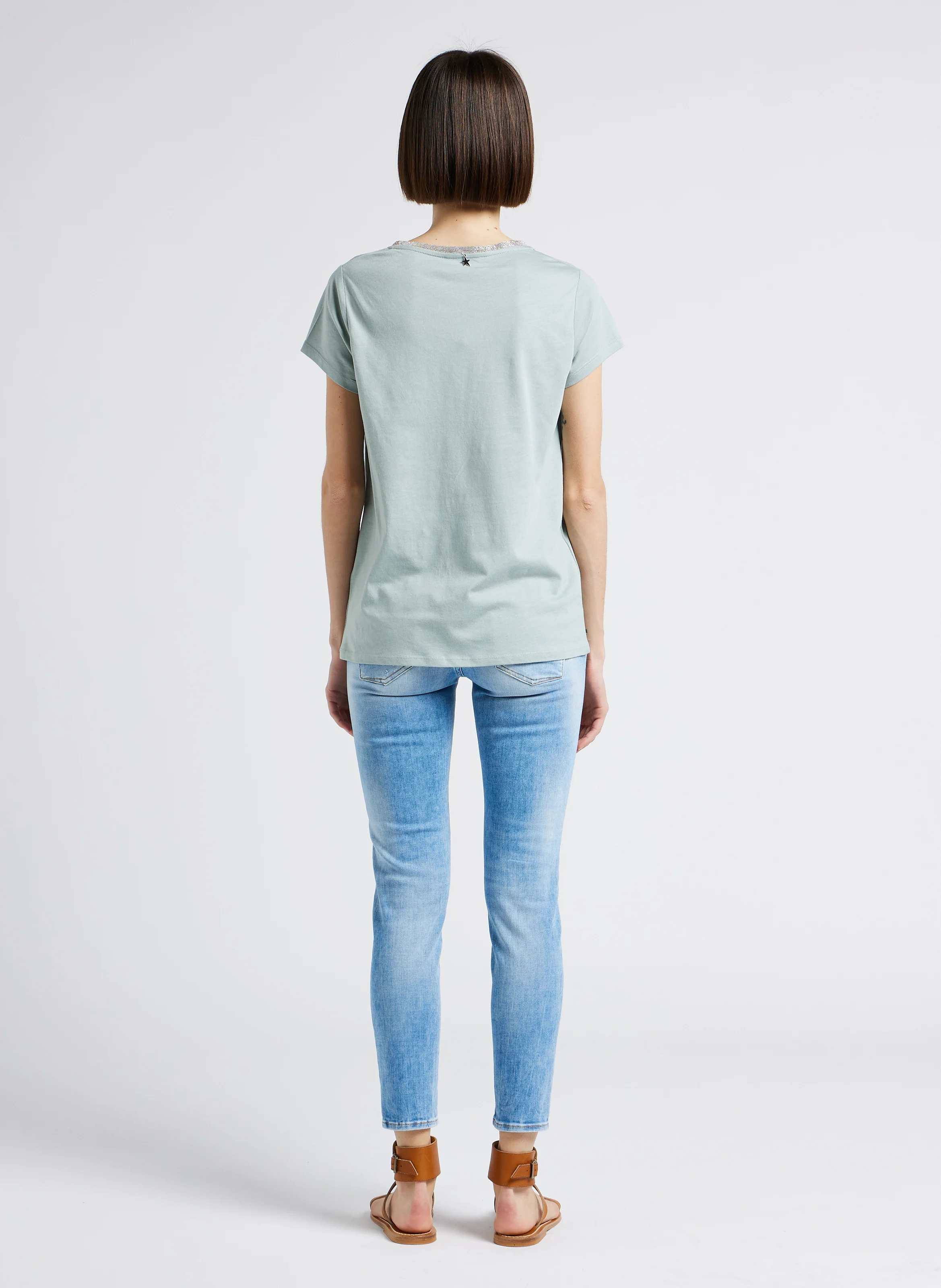 Jean slim taille basse| Bleu