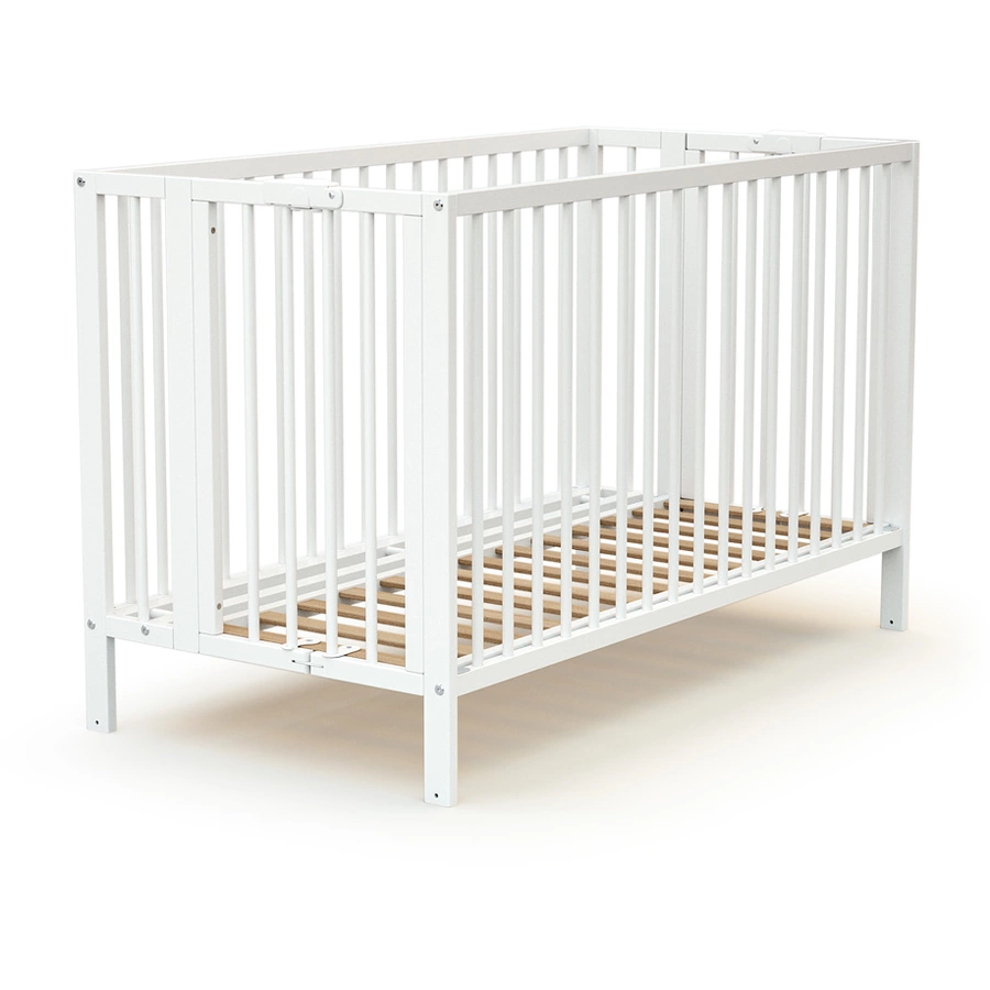 AT4 Babybett mit Rollen klappbar ESSENTIEL weiß 60 x 120 cm
