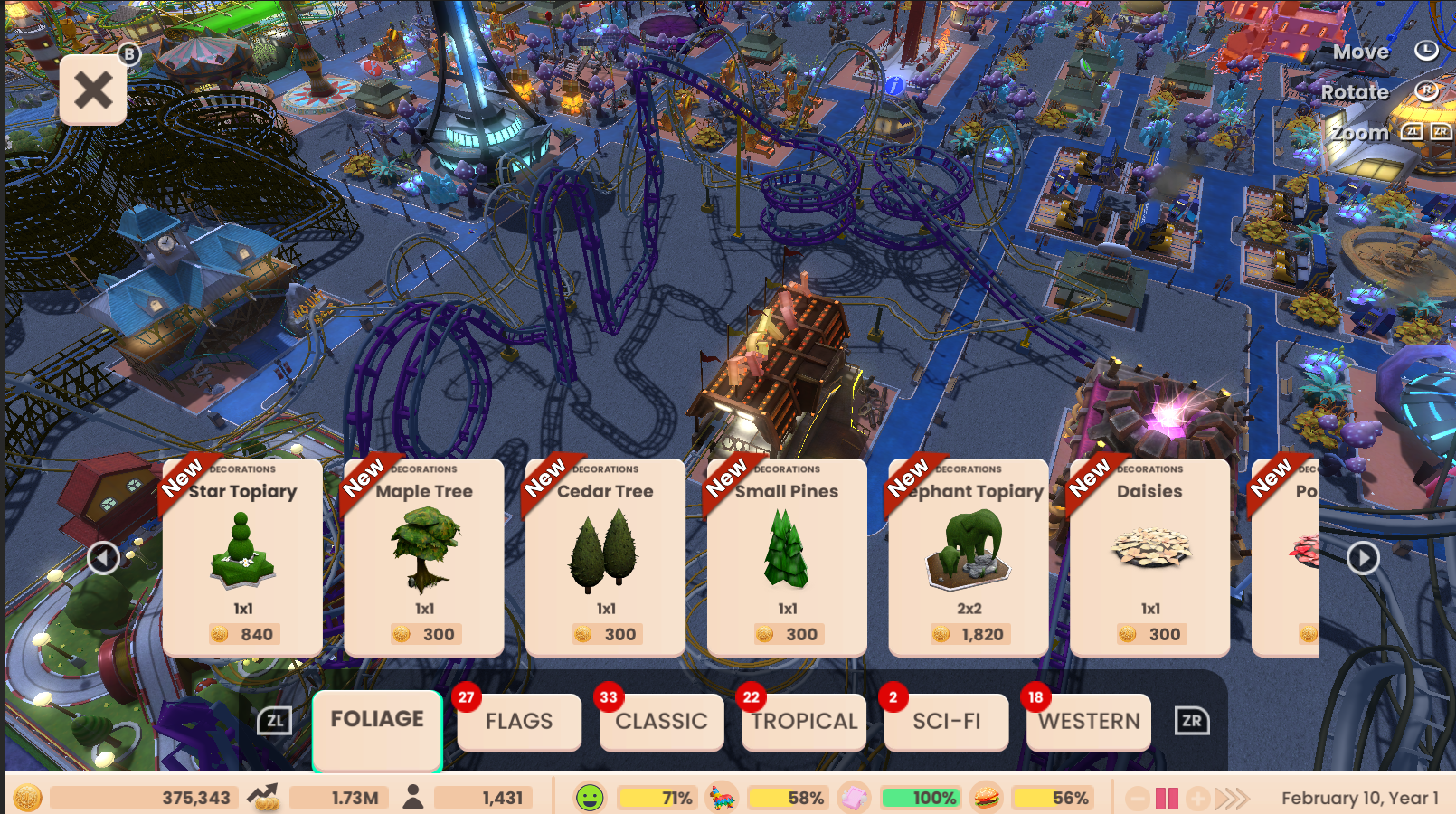 RollerCoaster Tycoon (Adventures Deluxe)- PlayStation 4