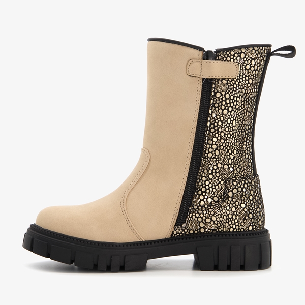 Blue Box meisjes Chelsea boots beige/zwart