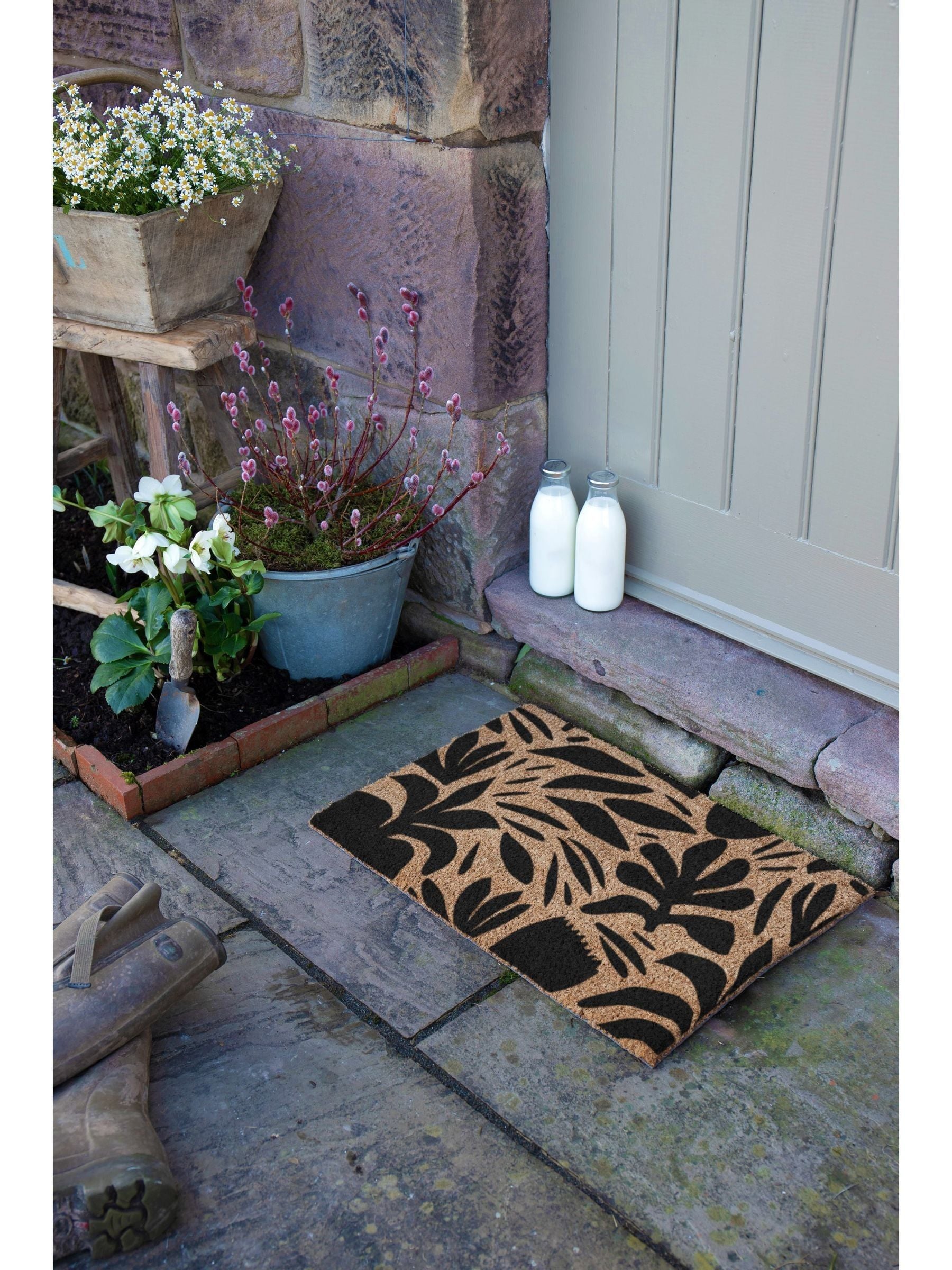 Artsy Mats Abstract Leaf Pattern Doormat