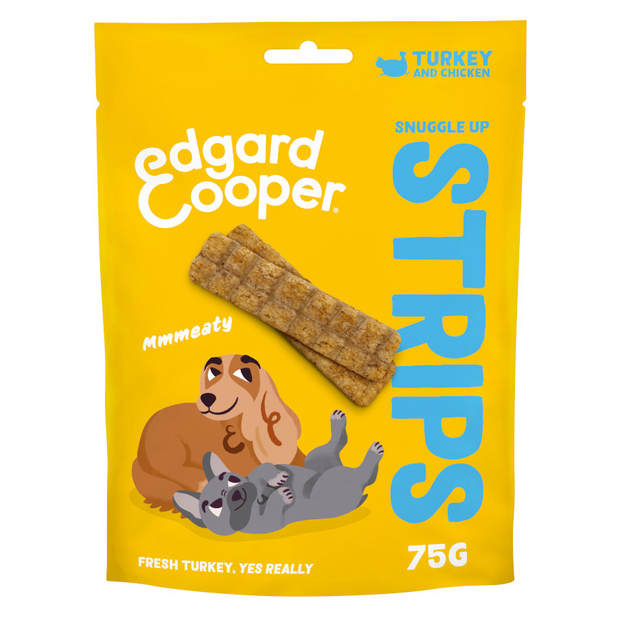 Tiras de peru e frango Edgard & Cooper para cães