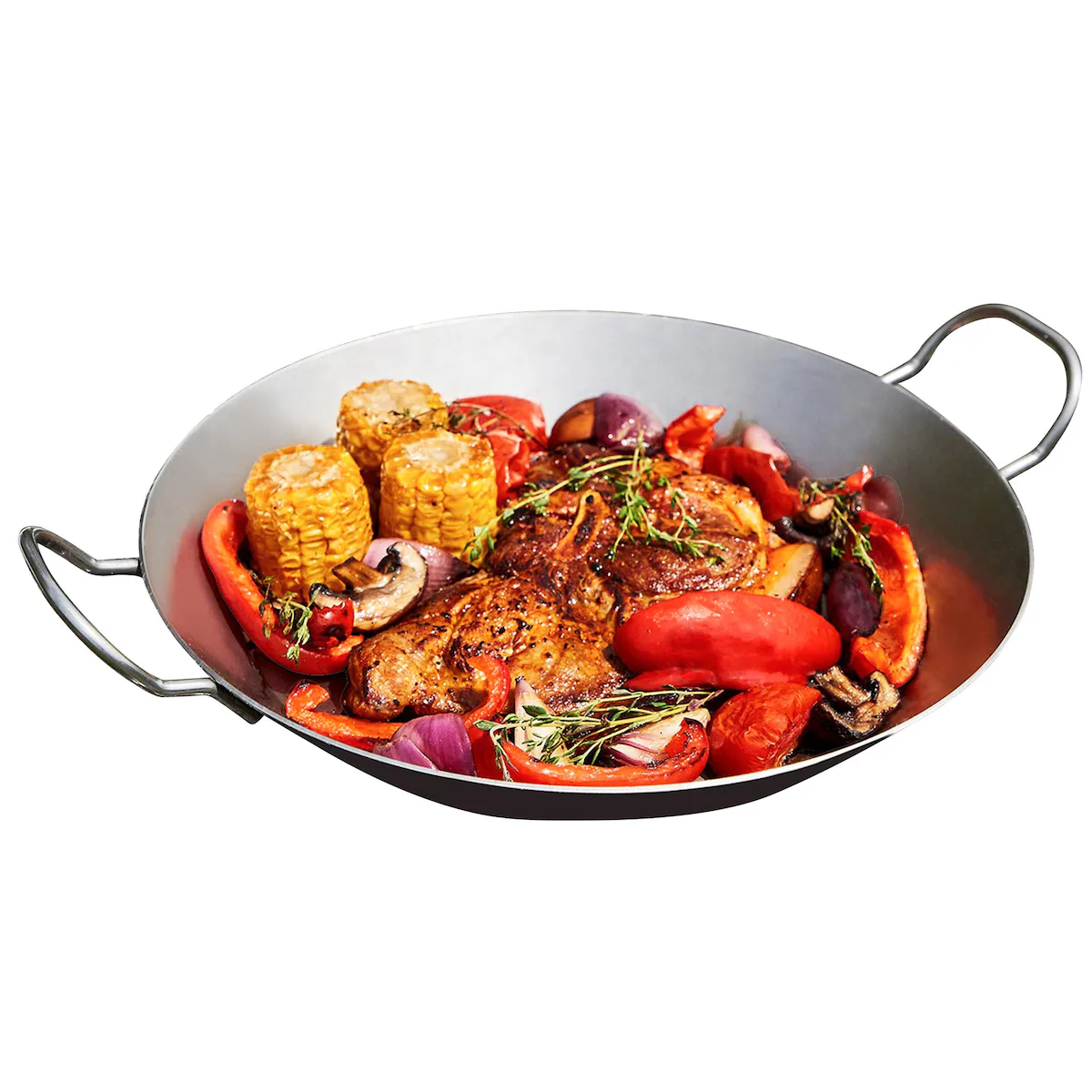 CHG - Eisenpfanne mit zwei Griffen - Ø28 cm - Ø 28 cm